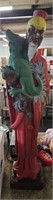Large Painted Concrete Chinese Statue 39 in.H