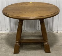 (AB) 
Wooden Oval Top Side Table