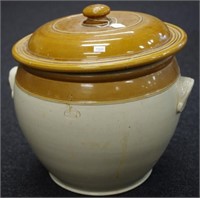 Vintage Fowler lidded earthenware pot