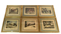 (6) FRENCH SCENE LITHOGRAPHS