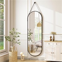 HARRITPURE 16x48 Oval Hanging Mirror