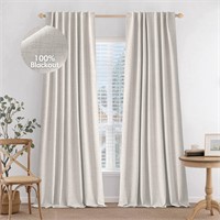 MIULEE 100% Blackout Curtains 90 inches Long