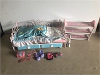 Doll bed and Shelf and Accessories