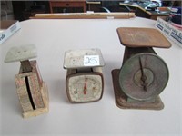 3 VINTAGE POSTAL SCALES