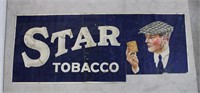 Rare Antique STAR Tobacco Advertising Banner Sign