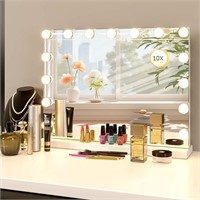 Beahome Makeup Mirror with Lights,10X Magnificatio