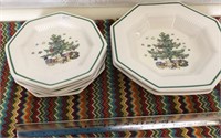 Vintage Nikko Christmas Dishes Saucers / Bowls
