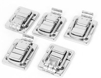 R2395  uxcell Chests Trunk Latch Catch Silver 5pcs