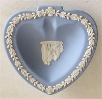 Wedgewood Blue Jasperware England Spade Heart Dish