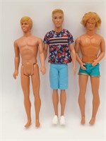 3 Ken Dolls Island Fun fashionistas Mattell Barbie