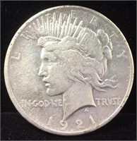 Rare 1921 High Relief Peace Dollar