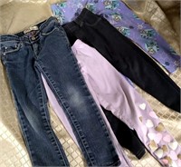 1 Lee's Skinny Jeans & 3 Leggings Size toddler 4