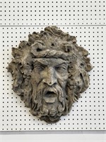 Cast Stone Bacchus-Dionysus Wall Plaque