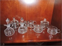 Collection of Pressed Glass Creamers & Jelly Jars