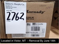 CASE OF (200) ROUNDS OF HORNADY 6.5 CREEDMOOR 143