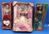 3 Boxed Barbies