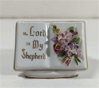 Vintage Porcelain The Lord is my Shepherd Planter
