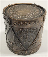Cast Metal Continental Currency Military Drum