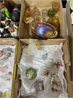 4 Boxes of Glass Knick Knacks, Collector Glass