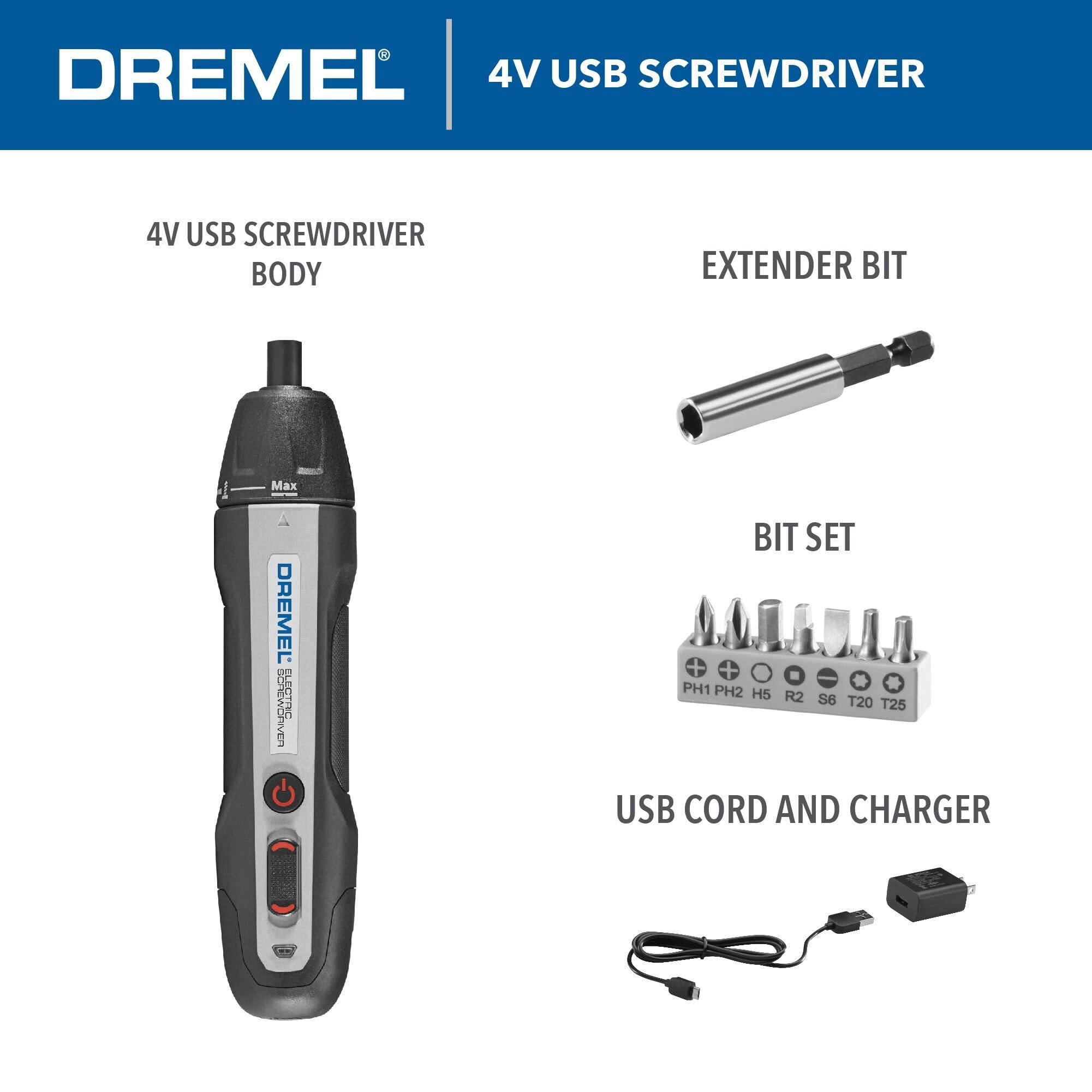 Dremel 4V Cordless Screwdriver Kit with 6 Power Se