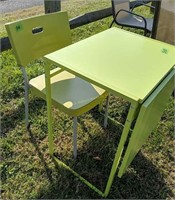 Green Desk, Chair. On Hill
