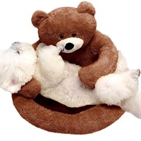Srutirbo Cute Bear Hug Design Dog Cat Beds Plush