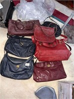 LG LOT OF AIGNIER LEATHER PURSES NEED CLEANING