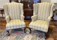 Ball in Claw Wingback Chairs