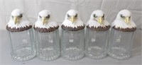 5x Collectible Eagle Steins