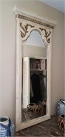 Antiqued Mirror 50 x 20.5" 
over Console cabinet