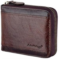 Genuine Cowhide Brown Leather Wallet
