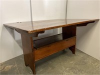 Primitive tilting bench table