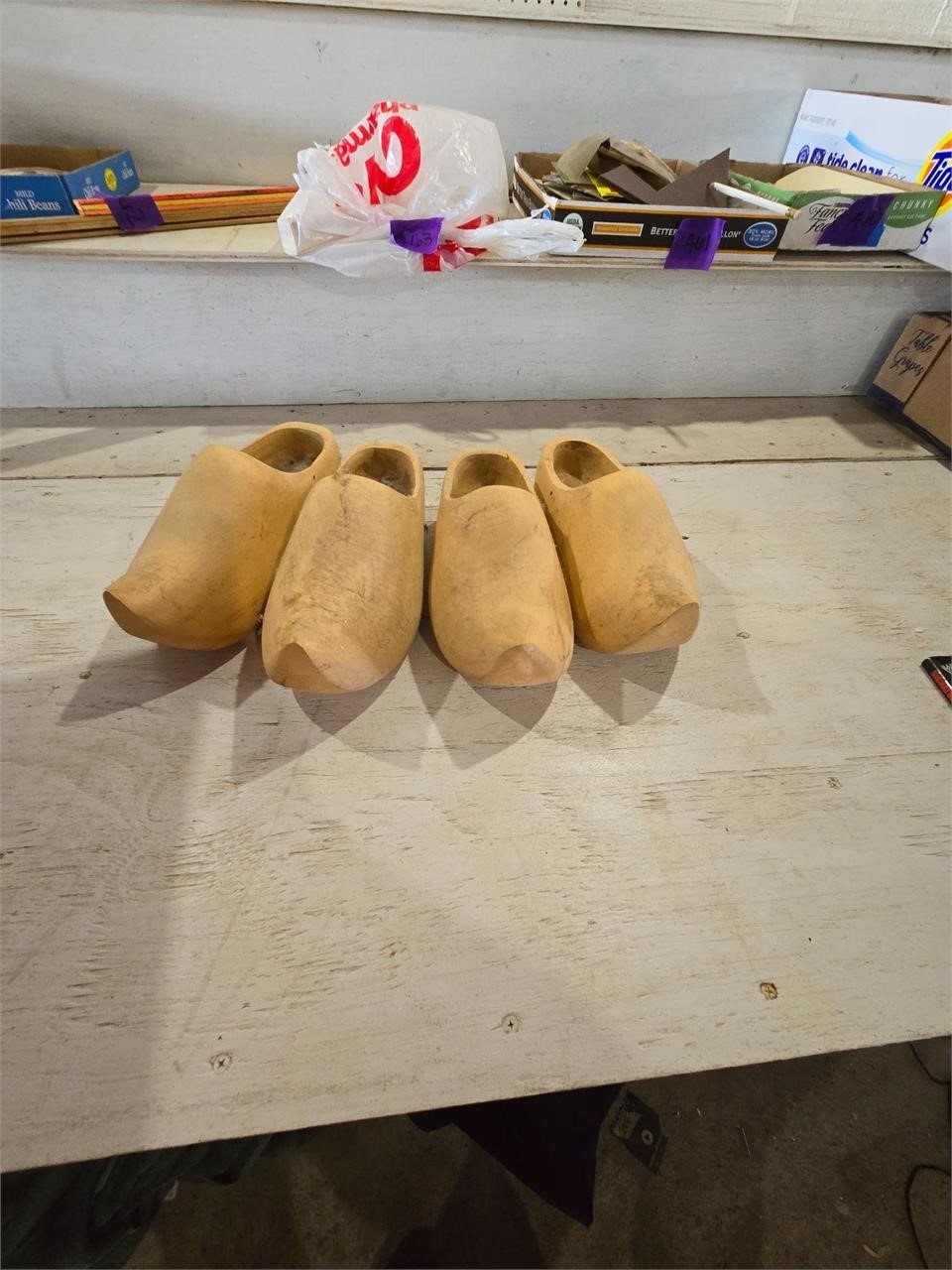 2 Sets of Wooden Clog Shoes
