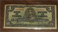 1937 BANK OF CANADA $1.00 NOTE N/N4578856