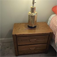 Nightstand w/ Lamp on Left