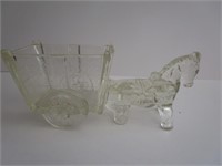 Glass Donkey Planter 9"W