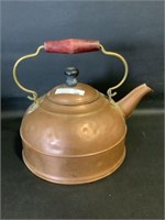 Vtg Revere ware copper, wood handle, coffee teapot