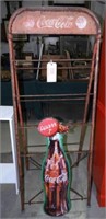 Lot #2191 - Antique Coca-Cola metal rack 64”x24"