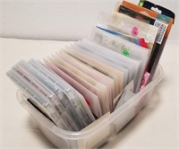 Bin Of Misc New Old Stock Scrapbook Rubber Stamps