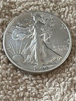 EXCEPTIONAL 1944 D LIBERTY WALKING EAGLE SILVER