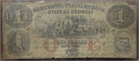 1850 Merchants Planters Bank of Savannah GA $1