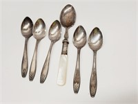 Lot of Spoons one is Pearl Handled
