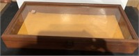 Wood and Glass Display Case 3 1/2" H x 12 1/4" W