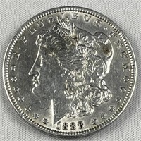 1888 Morgan Silver Dollar, US $1 Coin, Details
