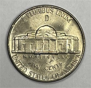 1944-D Jefferson Silver Nickel Uncirculated BU