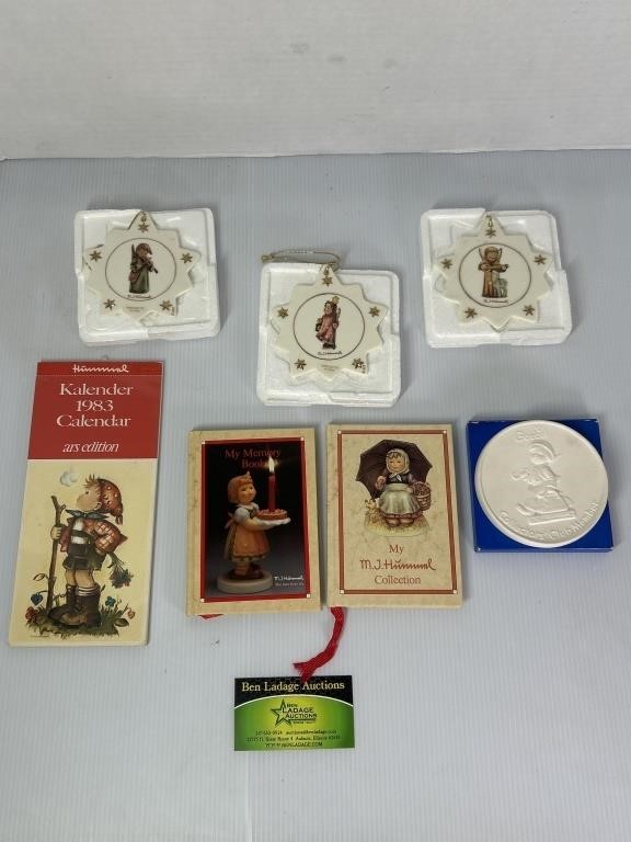 Hummel Ornaments, Books, and Coin