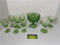 Green Glass Wine Glasses