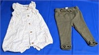 9 m Starting out Romper Suit+3-6 m Old Navy Pants