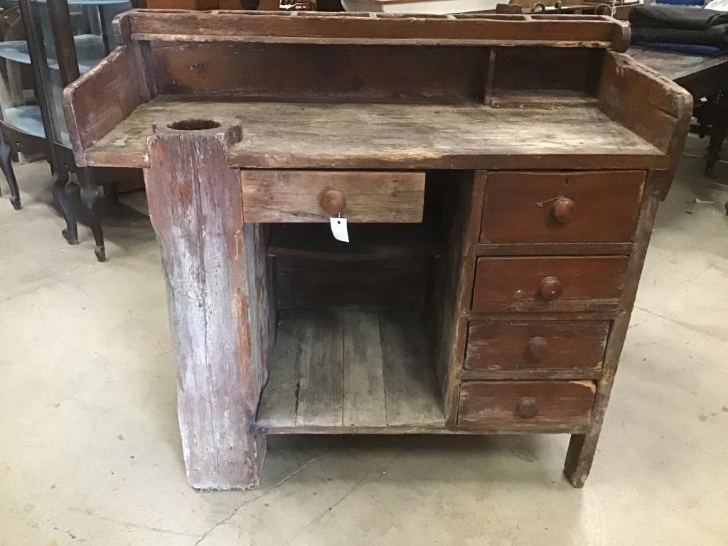 Primitive Old Wood Desk