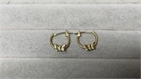 14k Gold Butterfly Earrings